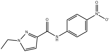 1H-Pyrazole-3-carboxamide,1-ethyl-N-(4-nitrophenyl)-(9CI) Struktur
