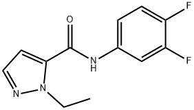 1H-Pyrazole-5-carboxamide,N-(3,4-difluorophenyl)-1-ethyl-(9CI) Struktur