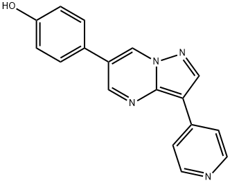 4-[3-(pyridin-4-yl)pyrazolo[1,5-a]pyrimidin-6-yl]phenol Structure