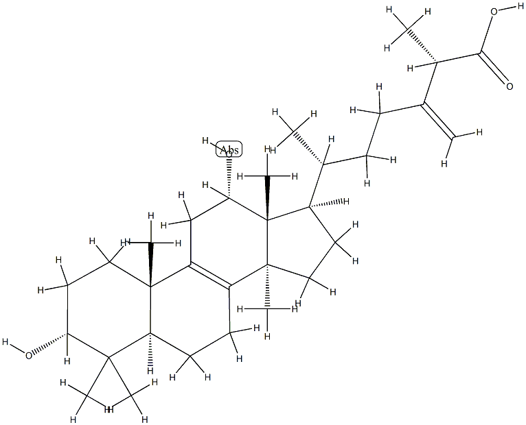 (25S)-24-Methylene-3α,12α-dihydroxylanost-8-en-26-oic acid Structure