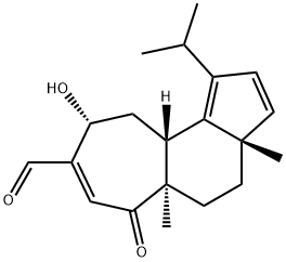 (3aS)-3a,4,5,5a,6,9,10,10aβ-Octahydro-9α-hydroxy-3a,5aα-dimethyl-1-isopropyl-6-oxocyclohept[e]indene-8-carbaldehyde 结构式