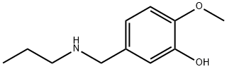 2-メトキシ-5-[(プロピルアミノ)メチル]フェノール 化学構造式
