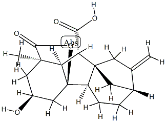 3α,4aα-Dihydroxy-1β-methyl-8-methylenegibbane-1α,10β-dicarboxylic acid 1,4a-lactone Structure