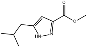 Methyl 3-isobutyl-1H-pyrazole-5-carboxylate 化学構造式