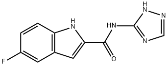 1H-Indole-2-carboxamide,5-fluoro-N-1H-1,2,4-triazol-3-yl-(9CI) Struktur