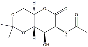 2-Acetylamino-2-deoxy-4-O,6-O-isopropylidene-D-gluconic acid δ-lactone,51844-23-6,结构式