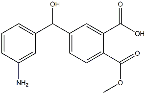 1,2-Benzenedicarboxylic acid, 4-((3-aminophenyl)hydroxymethyl)-, 1-methyl ester, homopolymer 结构式