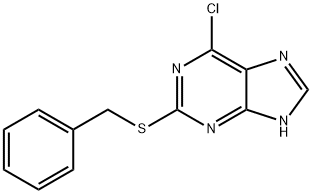 6-氯-2-[(苯基甲基)硫基]-1H-嘌呤, 51998-91-5, 结构式
