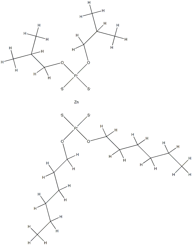 zinc dihexyl diisobutyl bis(dithiophosphate) Structure