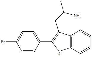 2-(p-Bromophenyl)-α-methyl-1H-indole-3-ethanamine,52018-90-3,结构式