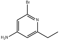 2-溴-6-乙基吡啶-4-胺,521917-55-5,结构式