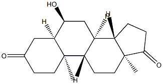 6α-Hydroxy-5β-androstane-3,17-dione Struktur