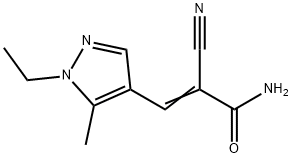 2-Propenamide,2-cyano-3-(1-ethyl-5-methyl-1H-pyrazol-4-yl)-(9CI),522621-89-2,结构式