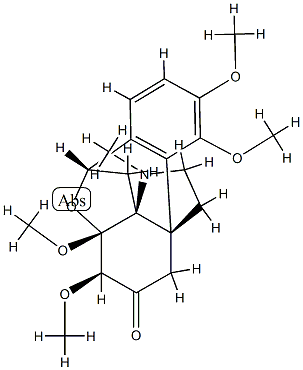 (7R)-8β,10β-Epoxy-3,4,7,8-tetramethoxy-17-methylhasubanan-6-one Structure