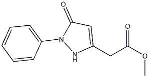 methyl (5-hydroxy-1-phenyl-1H-pyrazol-3-yl)acetate 结构式