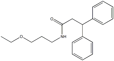 N-(3-ethoxypropyl)-3,3-diphenylpropanamide 结构式