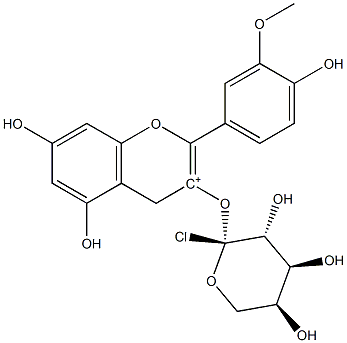 氯化芍药素-3-O-阿拉伯糖苷,524943-91-7,结构式