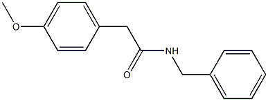 N-ベンジル-4-メトキシベンゼンアセトアミド 化学構造式