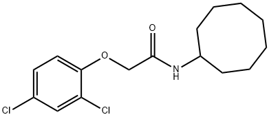 N-cyclooctyl-2-(2,4-dichlorophenoxy)acetamide 结构式