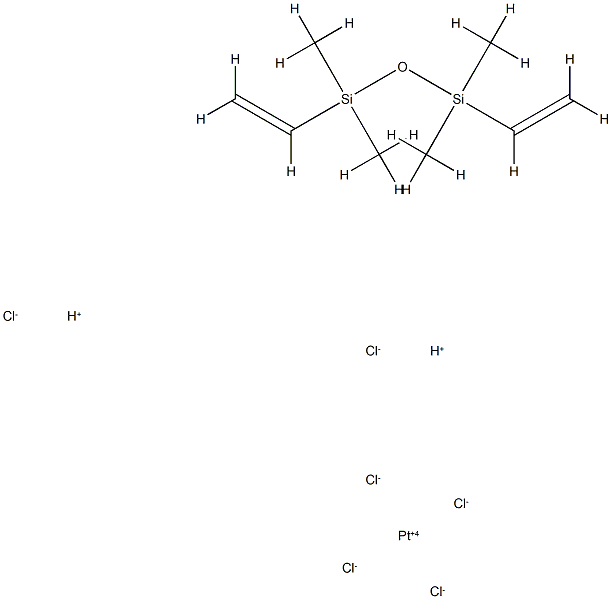 dihydrogen hexachloroplatinate, compound with 1,1,3,3-tetramethyl-1,3-divinyldisiloxane Struktur