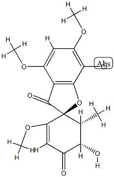 (2S)-7-Chloro-5'β-hydroxy-2',4,6-trimethoxy-6'β-methylspiro[benzofuran-2(3H),1'-[2]cyclohexene]-3,4'-dione Struktur