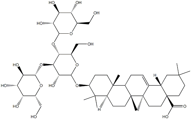 3α-[[4-O-β-D-Glucopyranosyl-3-O-β-D-galactopyranosyl-β-D-glucopyranosyl]oxy]olean-12-en-28-oic acid|3α-[[4-O-β-D-Glucopyranosyl-3-O-β-D-galactopyranosyl-β-D-glucopyranosyl]oxy]olean-12-en-28-oic acid