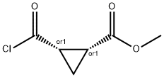 Cyclopropanecarboxylic acid, 2-(chlorocarbonyl)-, methyl ester, (1R,2S)-rel- (9CI) 结构式