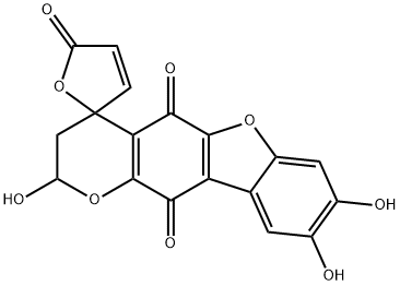 2,3-Dihydro-2,8,9-trihydroxyspiro[4H-benzofuro[2,3-g]-1-benzopyran-4,2'(5'H)-furan]-5,5',11-trione|