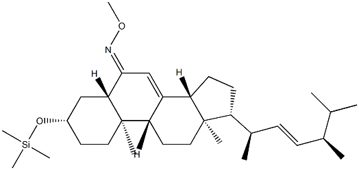 (22E)-3β-[(Trimethylsilyl)oxy]-5α-ergosta-7,22-dien-6-one O-methyl oxime,53286-61-6,结构式