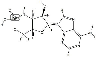 3'-deoxy-3'aminocyclic-3',5'-AMP 化学構造式