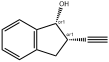 1H-Inden-1-ol, 2-ethynyl-2,3-dihydro-, (1R,2S)-rel- (9CI) 化学構造式