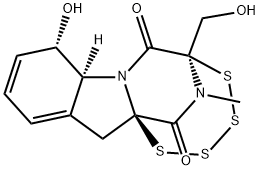 (3R)-2,3,5aβ,6α-Tetrahydro-6β-hydroxy-3β-(hydroxymethyl)-2-methyl-10H-3α,10aα-epitetrathiopyrazino[1,2-a]indole-1,4-dione|