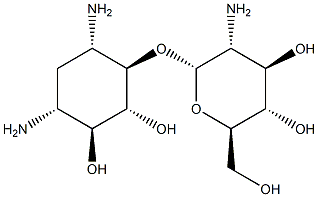 4-O-(2-氨基-2-脱氧-ALPHA-D-吡喃葡萄糖基)-2-脱氧-D-链霉胺,534-47-4,结构式