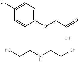 (p-chlorophenoxy)acetic acid, compound with 2,2'-iminodiethanol (1:1) 化学構造式