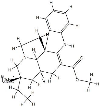 2,3-Didehydro-7-ethyl-7α-hydroxy-20,21-dinoraspidospermidine-3-carboxylic acid methyl ester Struktur