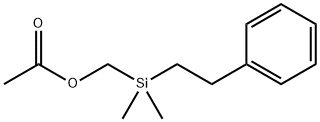 (二甲基苯乙基硅烷基)甲醇乙酸酯, 5356-96-7, 结构式