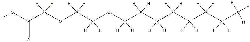 GLYCOLIC ACID ETHOXYLATE OCTYL ETHER, AVERAGE MN CA. 550 Structure