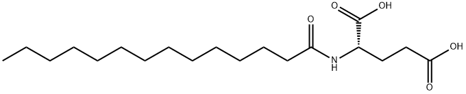 N-(1-氧代十四烷基)-L-谷氨酸(9CI),53576-52-6,结构式