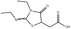 5-Thiazolidineaceticacid,3-ethyl-2-(ethylimino)-4-oxo-(9CI) 结构式