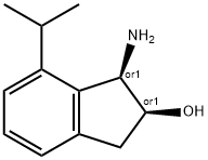 1H-Inden-2-ol,1-amino-2,3-dihydro-7-(1-methylethyl)-,(1R,2S)-rel-(9CI) Struktur
