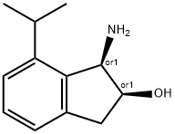 1H-Inden-2-ol,1-amino-2,3-dihydro-7-(1-methylethyl)-,(1R,2S)-rel-(9CI) 结构式