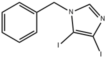 1-benzyl-4,5-diiodo-1H-imidazole Struktur