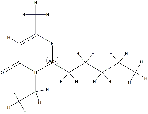 1-lambda-alpha-mu-upsilon-bta-delta-alpha4-1,2,6-Thiadiazin-3(2H)-one,2-ethyl-5-methyl-1-pentyl-(9CI) 化学構造式