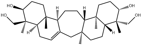 (4S,22S)-C(14a)-Homo-27-norgammacer-14-ene-3β,21α,23,29-tetrol Struktur