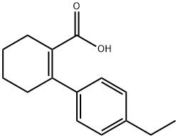 1-Cyclohexene-1-carboxylicacid,2-(4-ethylphenyl)-(9CI) Structure