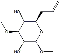 alpha-D-gluco-Oct-7-enopyranoside, methyl 6,7,8-trideoxy-3-O-methyl- (9CI) Struktur