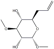 alpha-D-gluco-Oct-7-enopyranoside, methyl 6,7,8-trideoxy-3-O-methyl- (9CI) 化学構造式