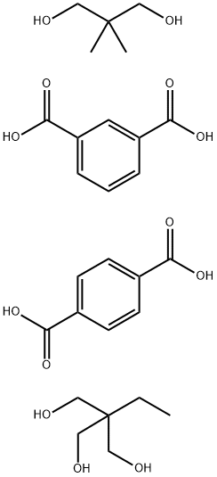 间苯二酸与对苯二酸、新戊基二醇和三羟甲基丙烷的聚合物 结构式