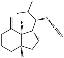 (1R,7aR)-Octahydro-1-[(S)-1-isothiocyanato-2-methylpropyl]-3aα-methyl-7-methylene-1H-indene,53822-97-2,结构式