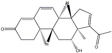 12β-ヒドロキシプレグナ-4,6,16-トリエン-3,20-ジオン 化学構造式